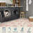 Vintage Rose Floral Washable Area Rug with Non-Slip Backing for Living Room, Bedroom & Dining Room-989910808-976889818