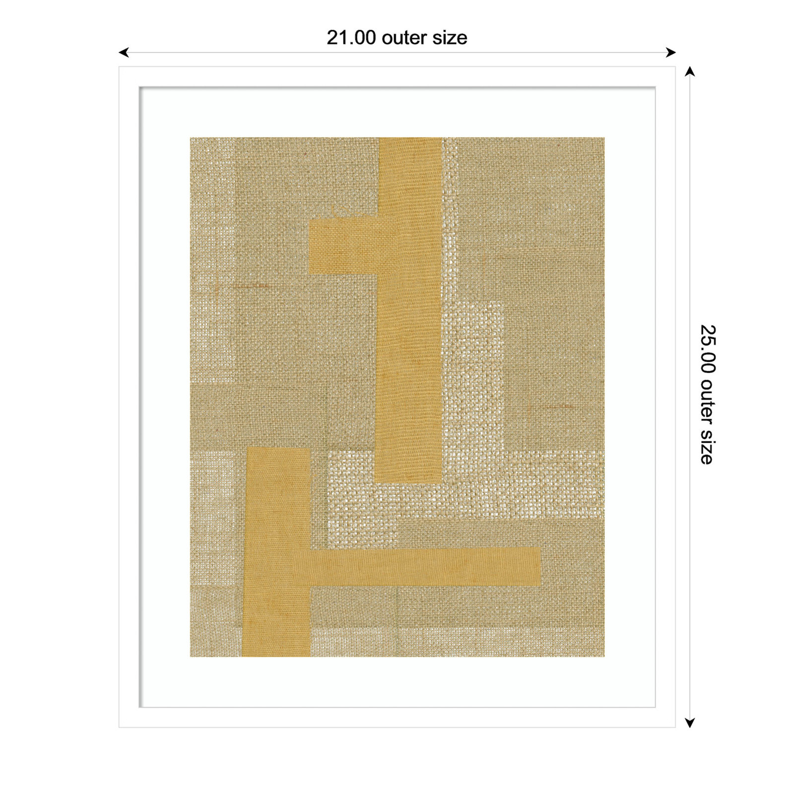Fabric Pattern Collage No. 4 Print, White, 25" H x 21" W