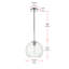 Luminaire suspendu sphérique simple à 1 lumière Snead-33559758-33591607-33591604