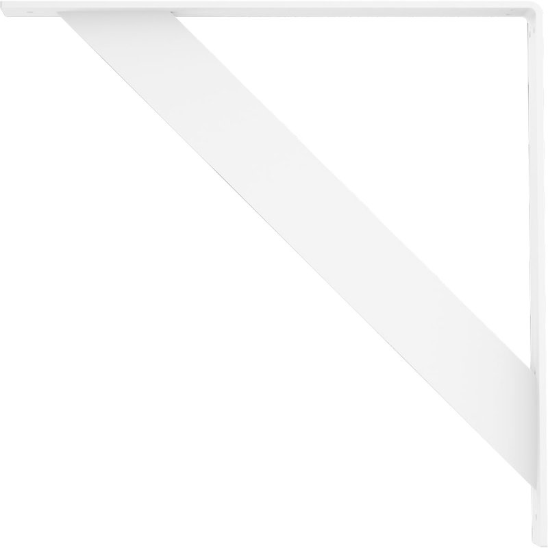 Support traditionnel en acier, H 20 po x l 2 po x P 20 po, Apprêt blanc (à peindre)