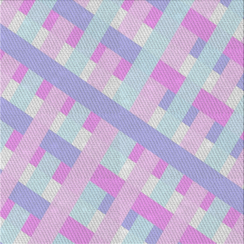 Tapis rose à motif géométrique Kleio, Carré 6 pi