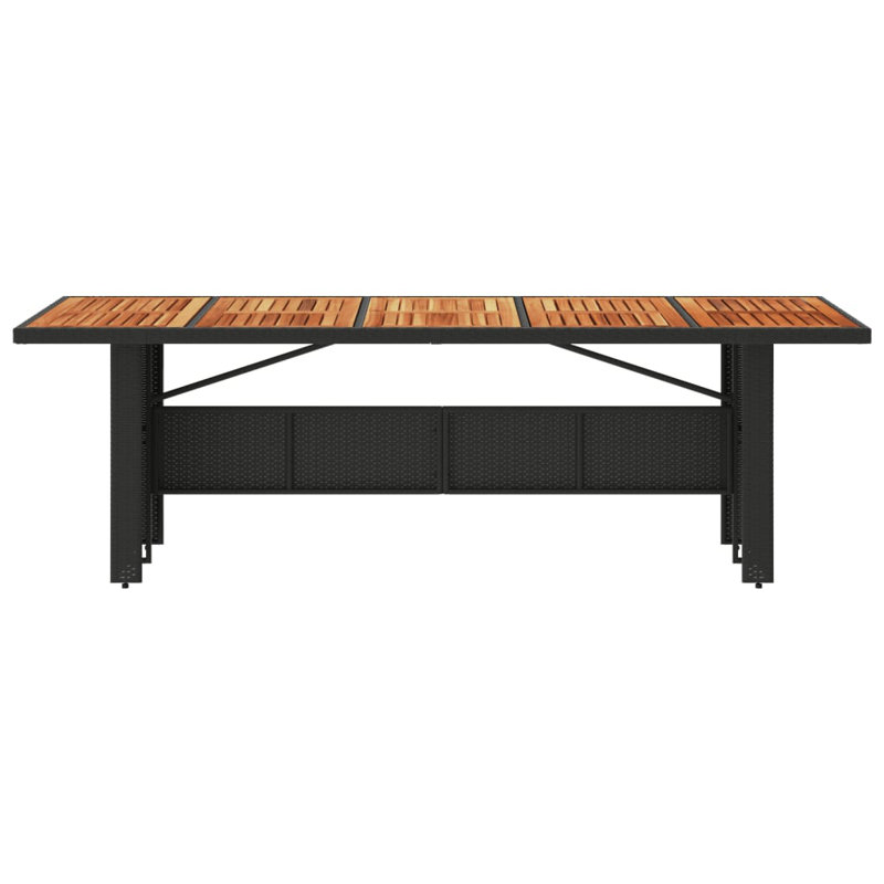 Beauton Rectangular Outdoor Dining Table , 240cm cm W 90cm cm D, Black