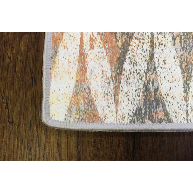 Luxurious Woven Carpet Rug, 2.6 x 4.0 ft | 100% Polyester, 0.4 in Pile Height | Antibacterial & Non-Slip PVC Dot Underside | Machine Washable, 3D Digital Printing | Perfect for Living Room & Bedroom Decor