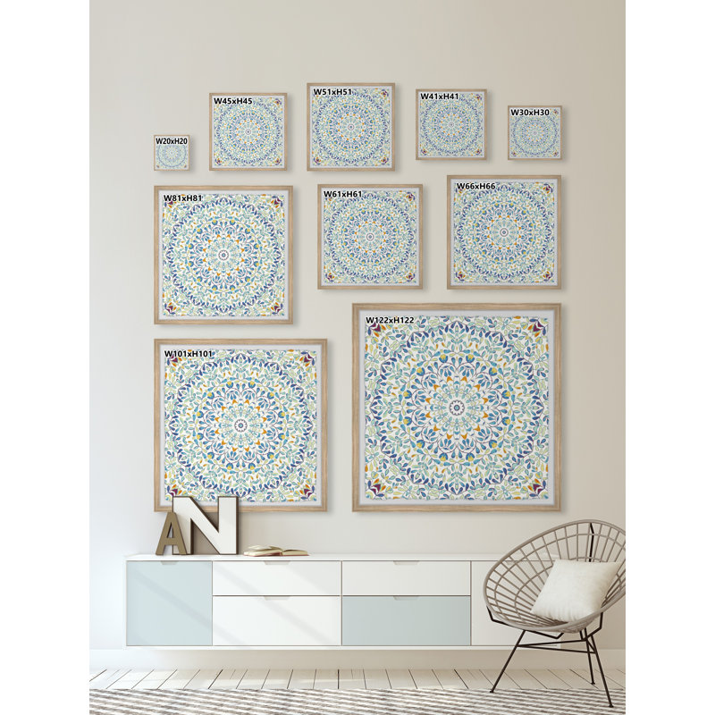 Flower of Life 1 Piece Single Picture Frame Painting, 30cm H x 30cm W x 3.81cm D