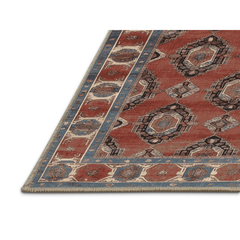 Machine Washable Persian Brown Area Rug, Rectangle 8' x 12'