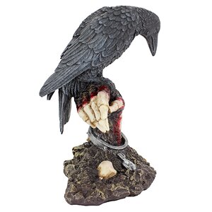 Design Toscano The Raven's Perch Zombie Statue & Reviews | Wayfair