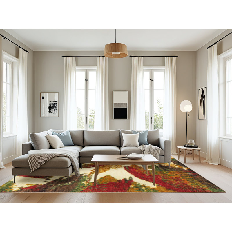 Tapis abstrait moderne 2562, Rectangle 8 pi x 10 pi