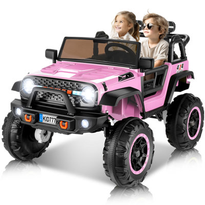 Hikole 24V Ride On Toys for Big Kids w/Remote Control, 2 Seater, 4WD, Teal