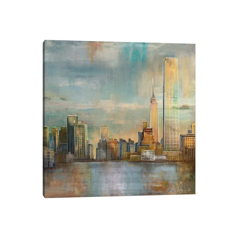 City Skyline by Nan - Wrapped Canvas Print, 93.98 cm H x 93.98 cm W x 1.91 cm D