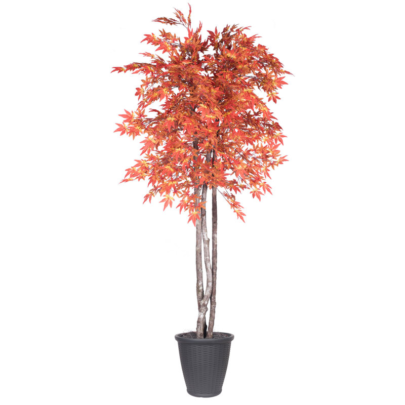 Érable artificiel en pot 72 po, gris