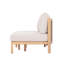 Canapés de patio durables, salon d'extérieur moderne en bois d'acacia de 73 pouces
