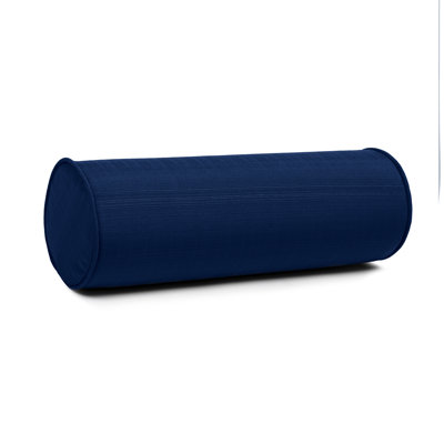Round Neckroll Bolster With Zipper, Cording, And Firm Insert. Removable Cover.