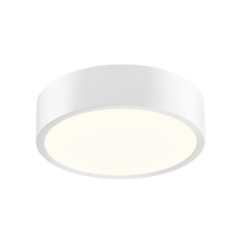 Pi LED Flush Mount, Textured White, 2" H x 8" W x 8" D, 3000K