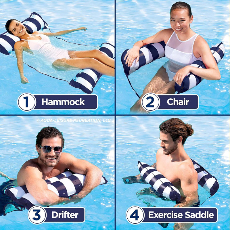 Aqua 4-In-1 Monterey Hammock Pool Float & Water Hammocks  Multipacks – Multiple Colours/Styles – For Adults And Kids Floating