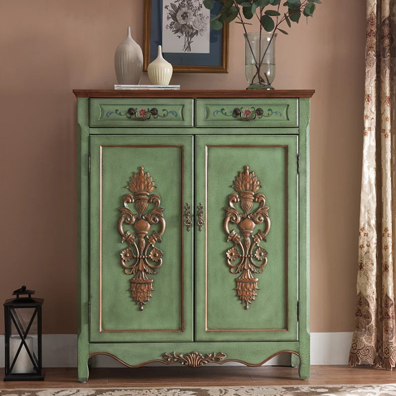 Armoire à chaussures American Vintage, Vert