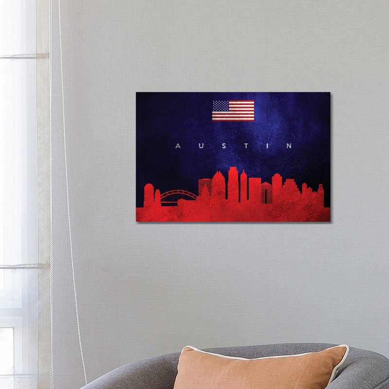 Austin Texas Skyline by Adrian Baldovino - Wrapped Canvas Print, 66.04 cm H x 45.72 cm W x 1.91 cm D