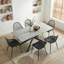 Extendable Beech Metal Base Dining Table