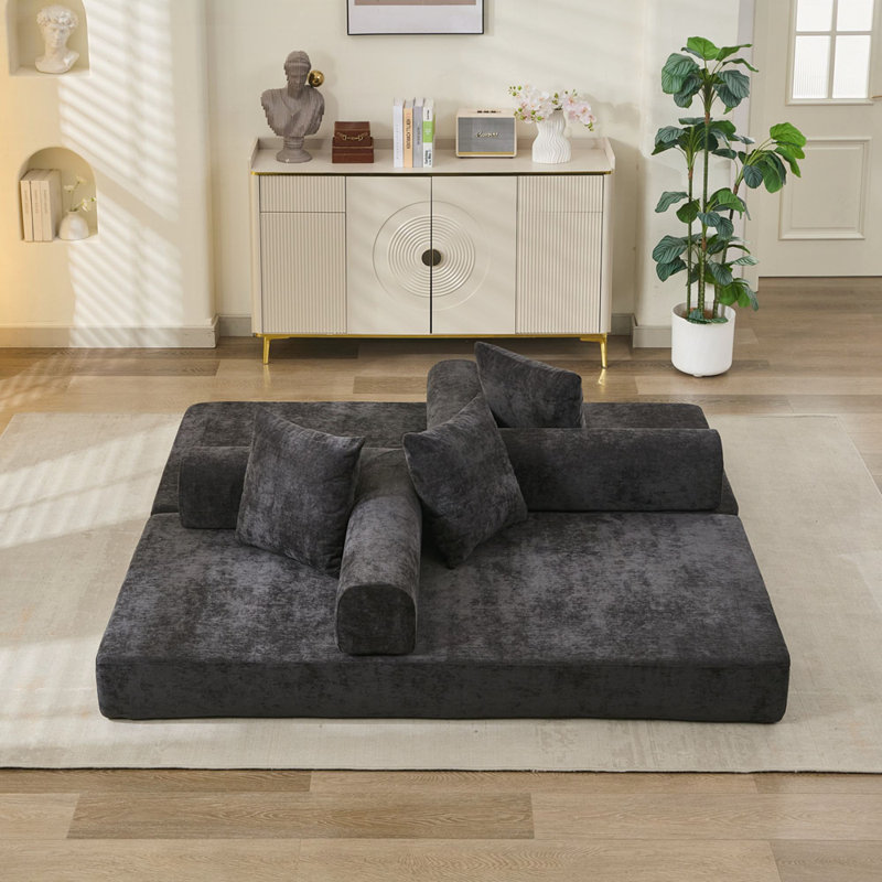 Canapé-lit pliant Boneless Comfy, Noir