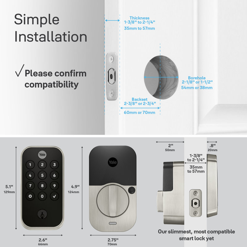Yale Assure Lock 2 Keyed Smart Lock with Wi-Fi, Oil Rubbed Bronze