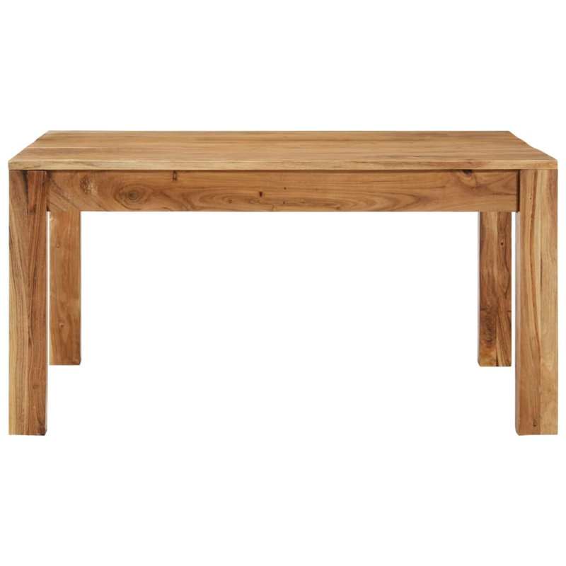 Adree Solid Wood Frame Single Coffee Table, Brown, Solid Acacia Wood, 15.7" H x 31.5" L x 31.5" W