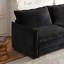 Canapé rembourré pour causeuse avec repose-pieds-1041018484