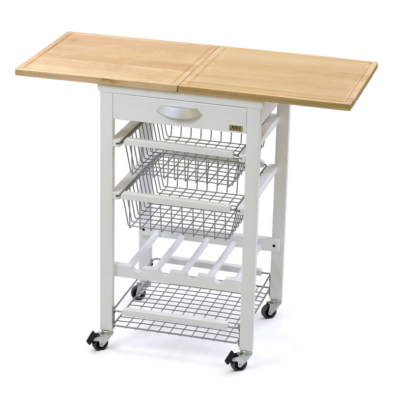 Millwright Solid Wood Kitchen Cart, White
