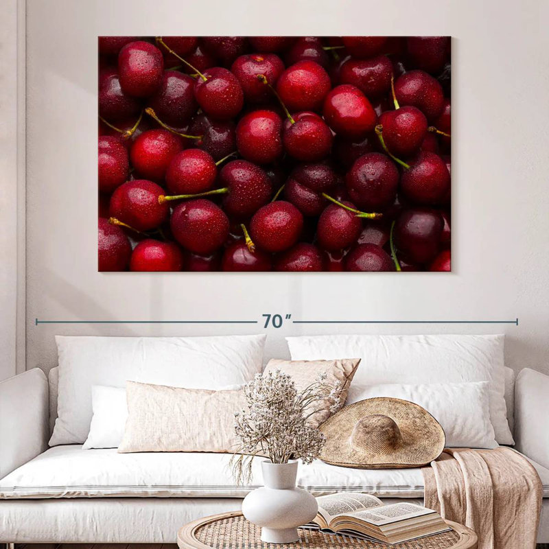 Cerises rouges douces Yarlin, H 34 po x l 51 po