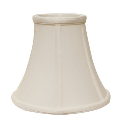White Monay Shantung Silk Bell Lamp Shade