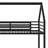 Metal House Bunk Bed With Built-In Ladder-1284728253