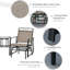 Balancelles d'extérieur avec table basse, balançoire à 2 places pour la détente dans le patio et la cour arrière-1236285633