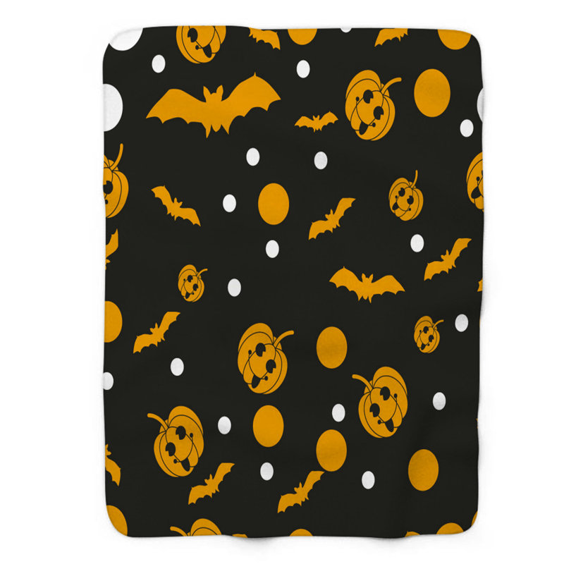 Spooky Glow - couverture Sherpa de qualité supérieure 1 pièce, Lit simple