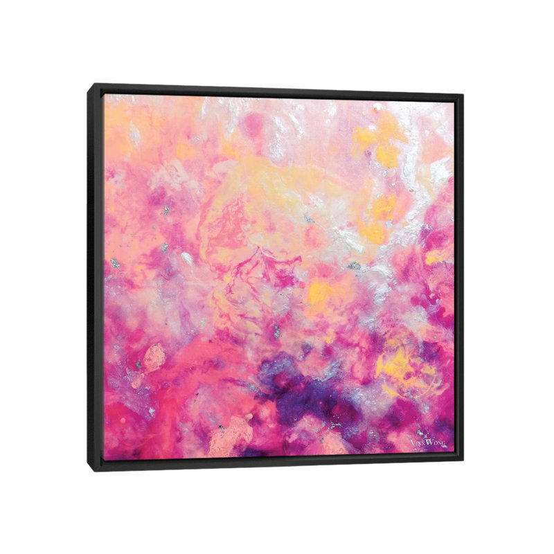 « douceur des flammes », impression sur toile, H 26 po x l 26 po x P 1,5 po, Toile avec cadre noir, Pas de tapis