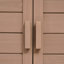 Banc de jardin 65 po, poste de travail en bois de sapin avec tablette de rangement, tiroir et armoire, brun-1099704643