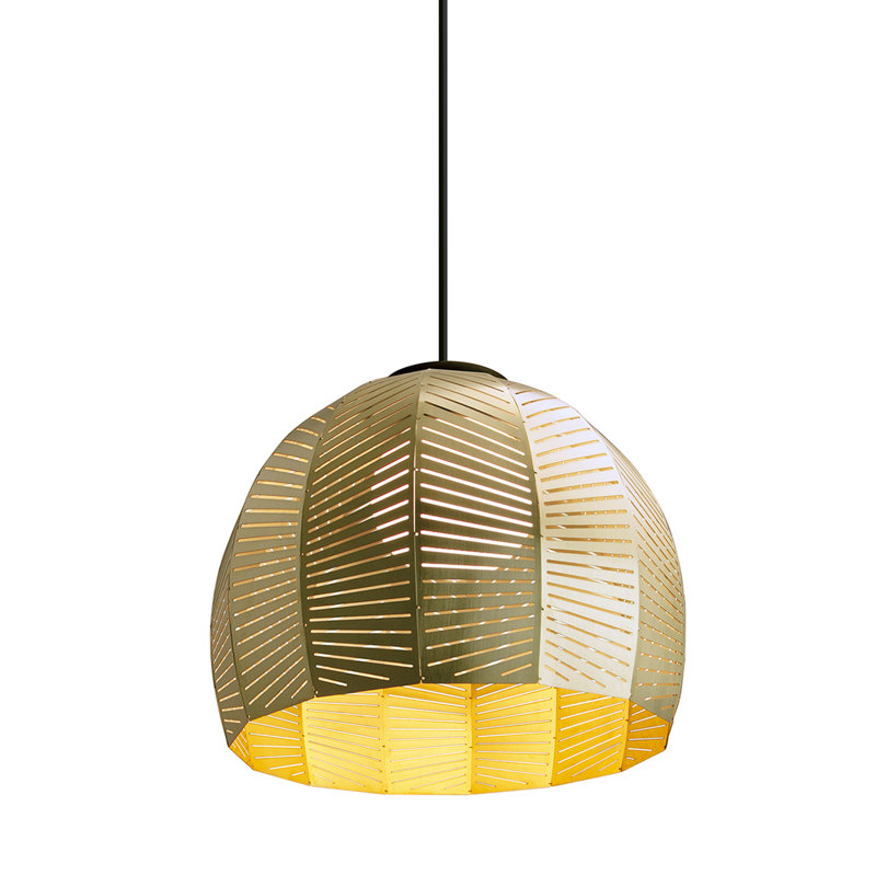 Amicus 1 - Light Pendant, 10.25" H x 12" W x 12" D, Dark Stained Walnut Finish, 2700K - Warm White LED