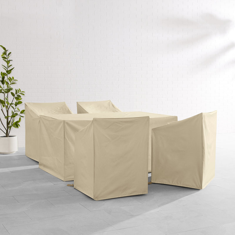 Housse pour ensemble repas de patio, Brun clair