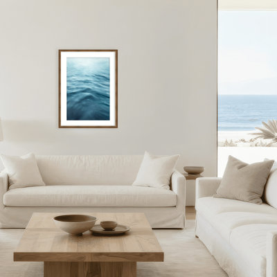 Coastal Retreat Underwater Clouds XXI by Megan James - Floater Frame Print on Canvas