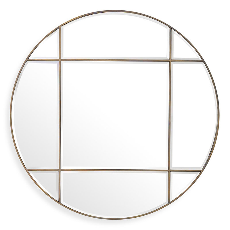Beaumont Engineered Wood Flat Wall Mirror, Gold