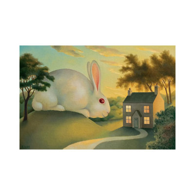 Big Bunny Is Watching You 1 Piece Wrapped Canvas Wall Art