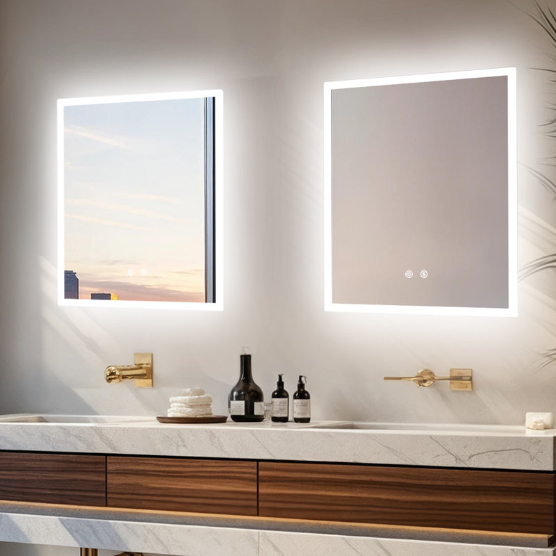 Backlit Led Wall Mirror, 50 cm H x 40 cm W