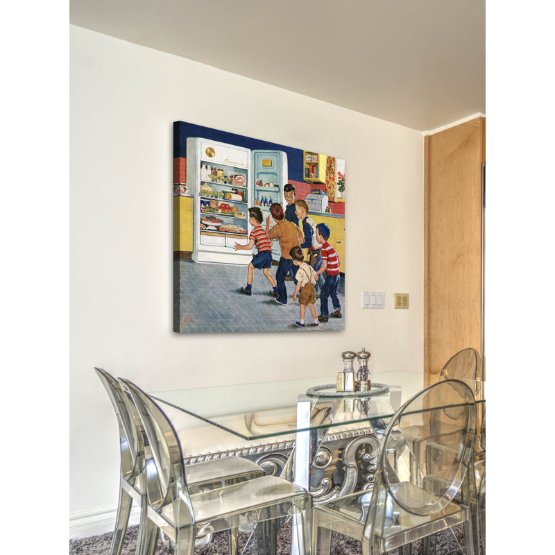 « refrigerateur raid » par amos sewell, reproduction d’art sur toile tendue, H 24 po x l 24 po