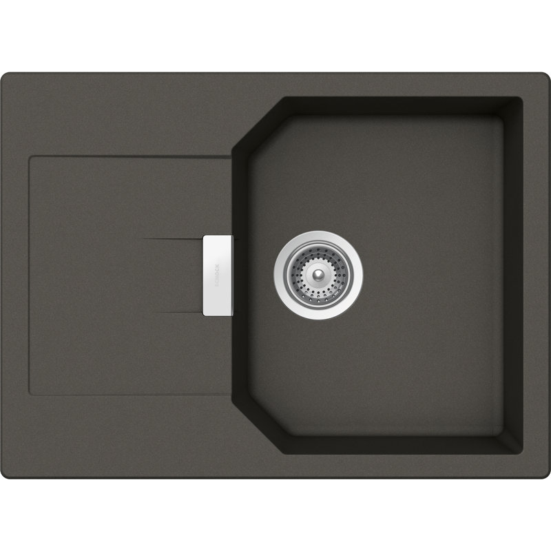 Schock Single Bowl Inset Kitchen Sink, Asphalt