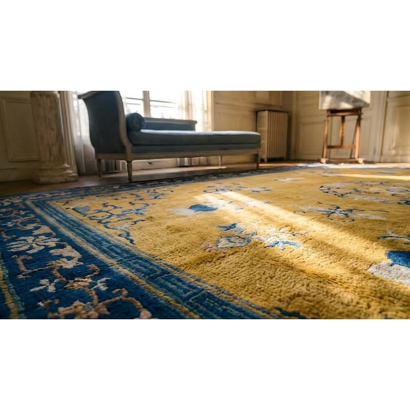 Hand Knotted Wool Floral Area Rug