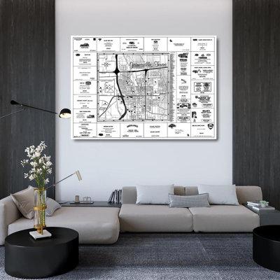Art graphique sur toile tendue avec la chambre de commerce: Gainesville, Texas - Chambre de commerce, 1960 TXGA0059