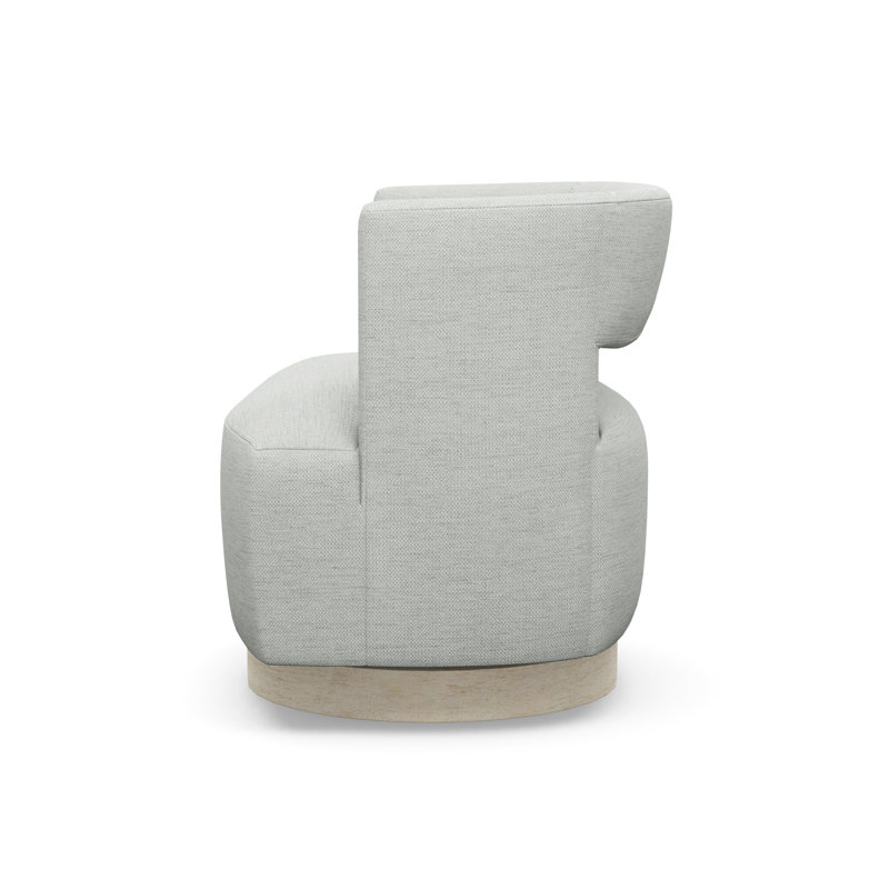 Crystle Swivel Barrel Chair Chair with Ottoman, Sandstone, 8938-45