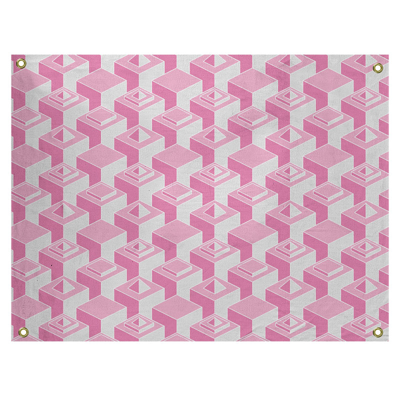 Tapisserie, H 59 po x l 80 po, Rose/gris
