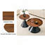 Ensemble de 2 tables basses rondes tendance, table d'appoint facile à nettoyer dans le salon et la chambre à coucher-132967097-132967098
