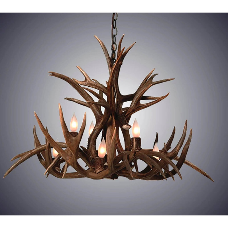 8 - Light Chandelier, 26" H x 38" W x 38" D