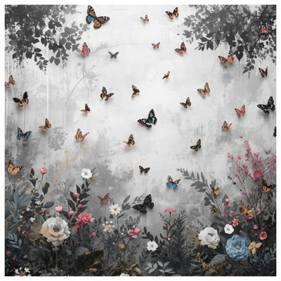 Butterflies And Flowers Quilted Bedspread All Sizes