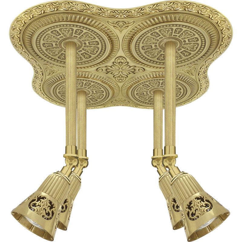Fluellen LED Semi Flush Mount, Bright Gold
