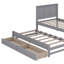 Lit plateforme simple avec lit gigogne et tiroirs Herline-378604679